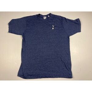 Tottenham Hotspur FC Mens XL Blue‎ Embroidered Crest T Shirt Soccer Football
